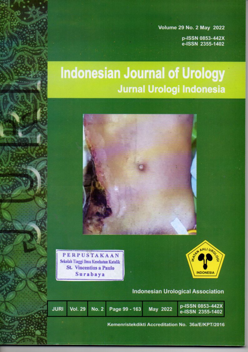 Indonesian Journal of Urology Jurnal Urologi Indonesia : The Effect of Sukun Leaf (artocaptus Altilis) Extract on Renal Ischemia/Reperfusion Injury in Wistar Rats with Parameter of Kidney Histopathological Findings Serum Cystatin-C And Serum Cystatin-C. Vol. 29, No.2, May 2022